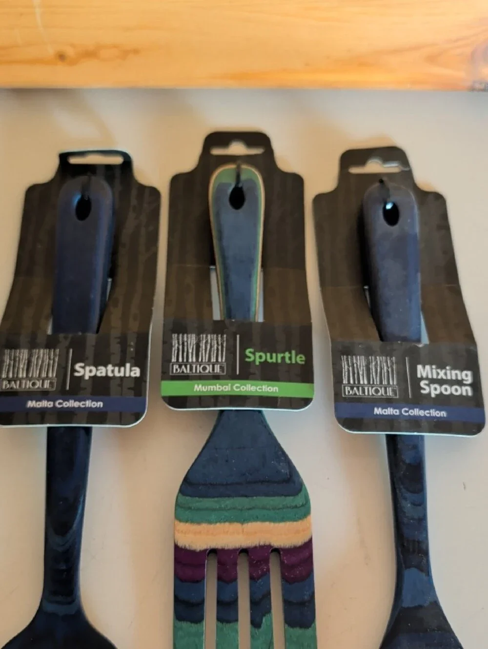 4 NWT. Boutique Malta Collection Kitchen Spatula/Spurtle & Mixing Spoon.